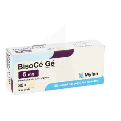Bisoce 5 Mg, Comprimé Pelliculé Sécable à Dreux