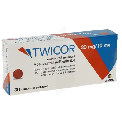 Twicor 20 Mg/10 Mg, Comprimé Pelliculé à CHAMPAGNOLE