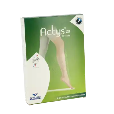 Actys® 20 Femme Classe Ii Mi-bas Beige Taille 4 Normal Pied Ouvert à Saint-Médard-en-Jalles