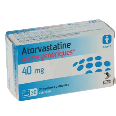 Atorvastatine Arrow Generiques 40 Mg, Comprimé Pelliculé à VILLERS-LE-LAC