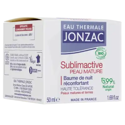 Eau Thermale Jonzac Sublimactive Peau Mature Baume De Nuit Réconfortant Bio Pot/50ml à BIGANOS