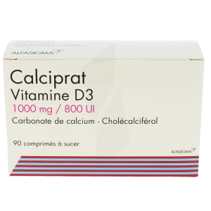 Calciprat Vitamine D3 1000 Mg/800 Ui, Comprimé à Sucer