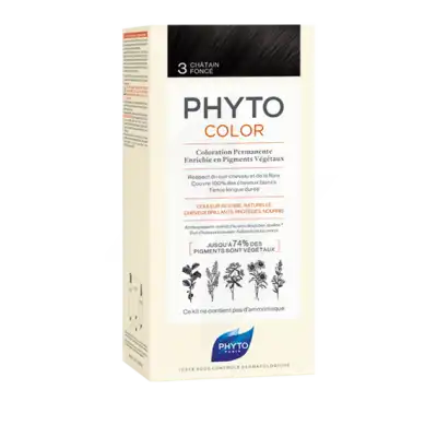 Phytocolor Kit Coloration Permanente 3 Châtain Foncé à ANDERNOS-LES-BAINS
