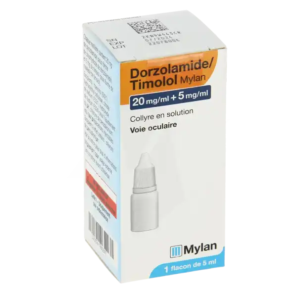Dorzolamide/timolol Viatris 20 Mg/ml + 5 Mg/ml, Collyre En Solution
