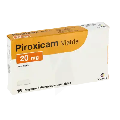 Piroxicam Viatris 20 Mg, Comprimé Dispersible Sécable à GRENOBLE
