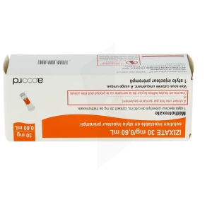 Izixate 30 Mg/0,60 Ml, Solution Injectable En Stylo Injecteur Prérempli