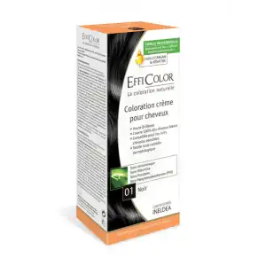 Acheter EFFICOLOR Kit coloration naturelle crème noir n°01 à BRASSAC-LES-MINES
