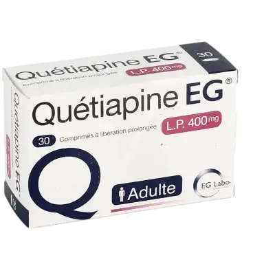 Quetiapine Eg Lp 400 Mg, Comprimé à Libération Prolongée à Auterive