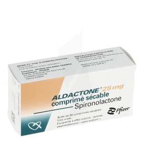 Aldactone 25 Mg, Comprimé Sécable