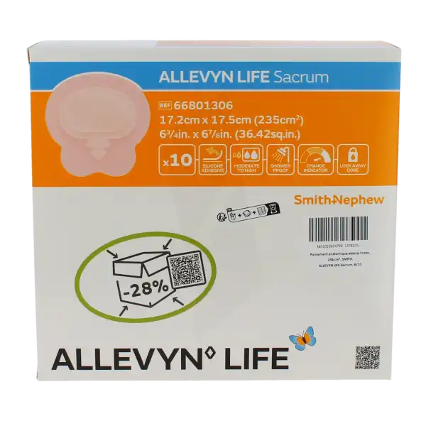 Allevyn Life Sacrum 17.2 X 17.5 Cm - Boite De 10 - Pansement Hydrocellulaire