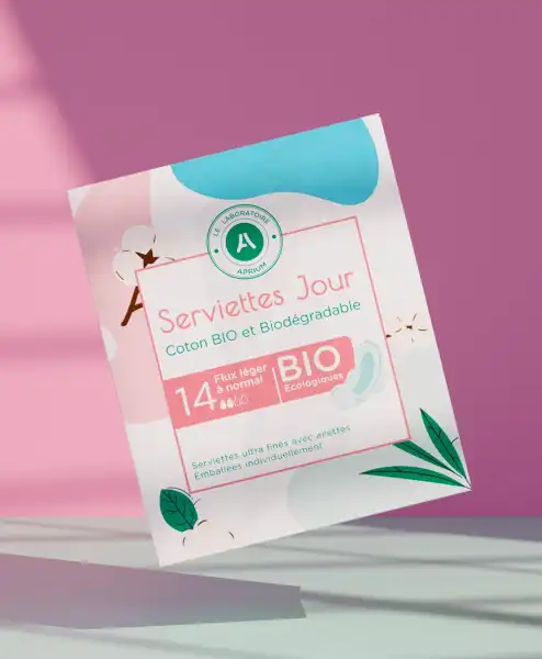 Laboratoire Aprium Serviettes Jour Bio B/14