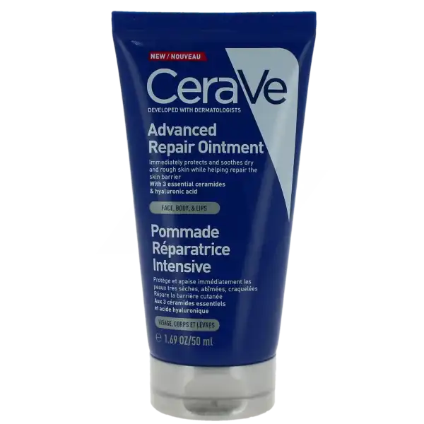 Cerave Pommade Réparatrice Intensive Visage Et Corps Pour Les Peaux Très Sèches Abîmées Craquelées Tube/48g