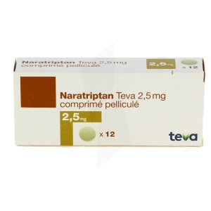 Naratriptan Teva 2,5 Mg, Comprimé Pelliculé