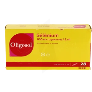 Oligosol Selenium 100 µg/2 Ml Solution Buvable 28 Ampoules/2ml