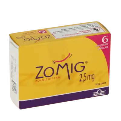 Zomig 2,5 Mg, Comprimé Pelliculé à Bassens