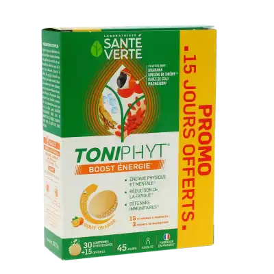 Santé Verte Toniphyt Boost Comprimés Effervescents Orange Boîte De 45 à Maisons Alfort