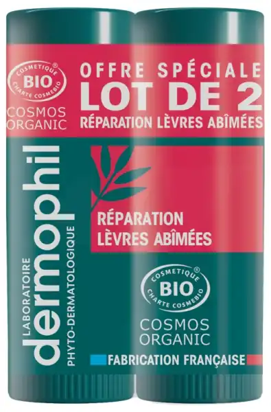 Dermophil Bio Stick Levres Abimees 4gx2