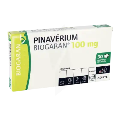 PINAVERIUM BIOGARAN 100 mg, comprimé pelliculé