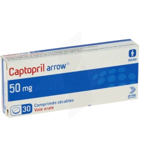 Captopril Arrow 50 Mg, Comprimé Sécable