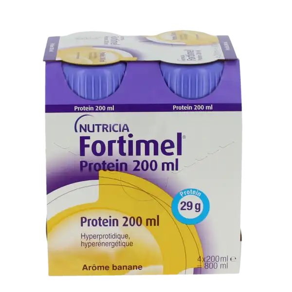 Fortimel Protein Nutriment Banane 4 Bouteilles/200ml