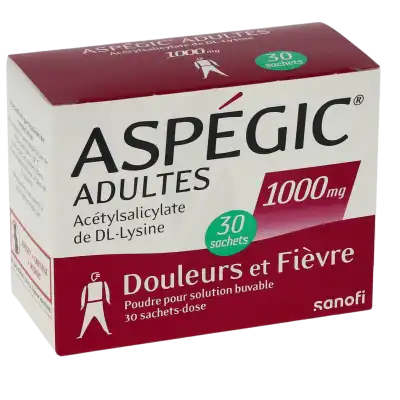 Aspegic Adultes 1000 Mg, Poudre Pour Solution Buvable En Sachet-dose à GRENOBLE