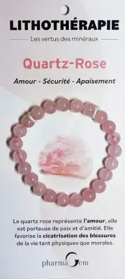 Bracelet De Lithothérapie En Quartz Rose 8 Mm à Gujan-Mestras