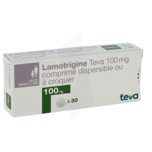 Lamotrigine Teva 100 Mg, Comprimé Dispersible Ou à Croquer