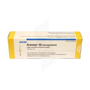 Aranesp 20 Microgrammes, Solution Injectable En Seringue Préremplie