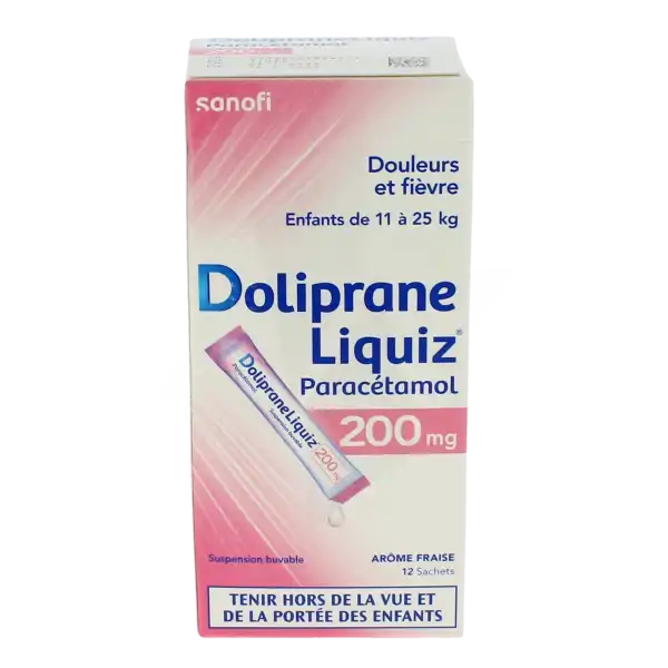 Dolipraneliquiz 200 Mg, Suspension Buvable En Sachet