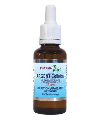 Pharmaphyt Argent Colloïdal 25ppm Solution Assainissante Isotonique Fl Compte-gouttes/30ml à Gourbeyre