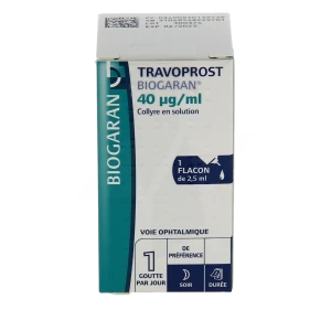 Travoprost Biogaran 40 Microgrammes/ml, Collyre En Solution