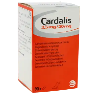 CARDALIS 2,5 MG/20 MG COMPRIMES A CROQUER POUR CHIENS, Comprimé