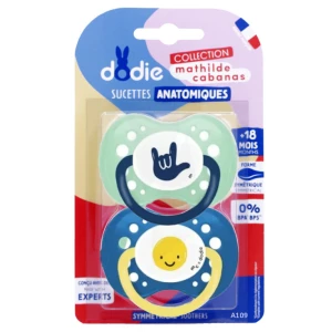 Dodie Mathilde Cabanas Sucette Anatomique +18mois Main/sourire B/2