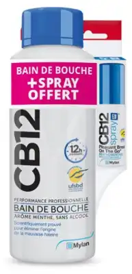 Cb12 Bain De Bouche Menthe Sans Alcool 500ml + Spray à Embrun