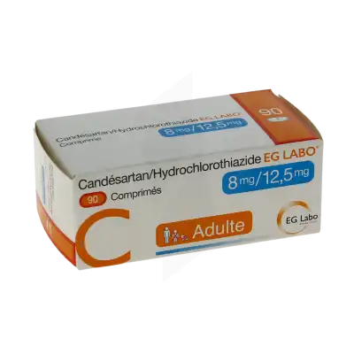 Candesartan/hydrochlorothiazide Eg Labo 8 Mg/12,5 Mg, Comprimé à Ris-Orangis