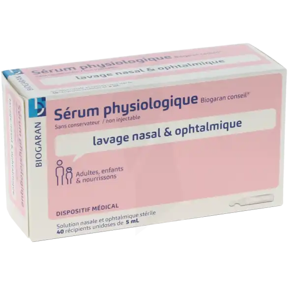 Biogaran Conseil Sérum Physiologique Solution 40 Unidoses/5ml