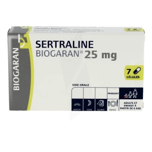 Sertraline Biogaran 25 Mg, Gélule