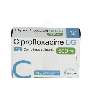 Ciprofloxacine Eg 500 Mg, Comprimé Pelliculé