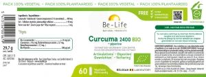 Be-life Curcuma 2400 Gélules Bio B/60