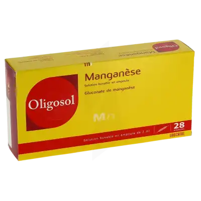 Oligosol Manganèse Solution Buvable 28 Ampoules/2ml à BIGANOS