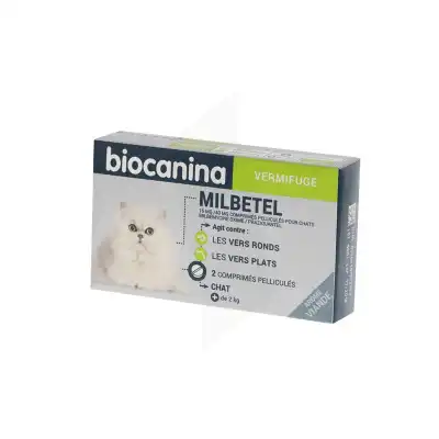 Biocanina Milbetel 16 mg/40 mg Comprimés Chat +2kg B/2