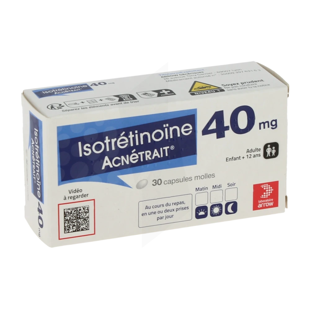 Isotretinoine Acnetrait 40 Mg, Capsule Molle