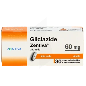 Gliclazide Zentiva 60 Mg, Comprimé Sécable à Libération Modifiée