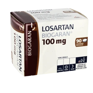 Losartan Biogaran 100 Mg, Comprimé Pelliculé