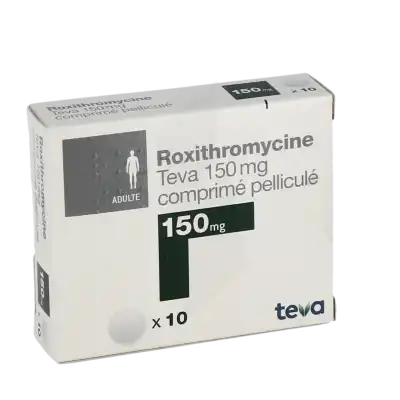 Roxithromycine Teva 150 Mg, Comprimé Pelliculé à Eysines