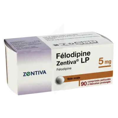 Felodipine Zentiva L.p. 5 Mg, Comprimé Pelliculé à Libération Prolongée à PEYNIER