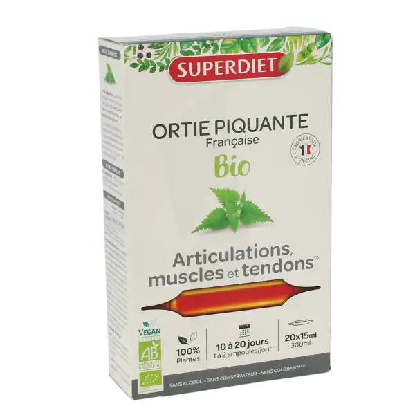 Superdiet Ortie Piquante Bio Solution Buvable 20 Ampoules/15ml