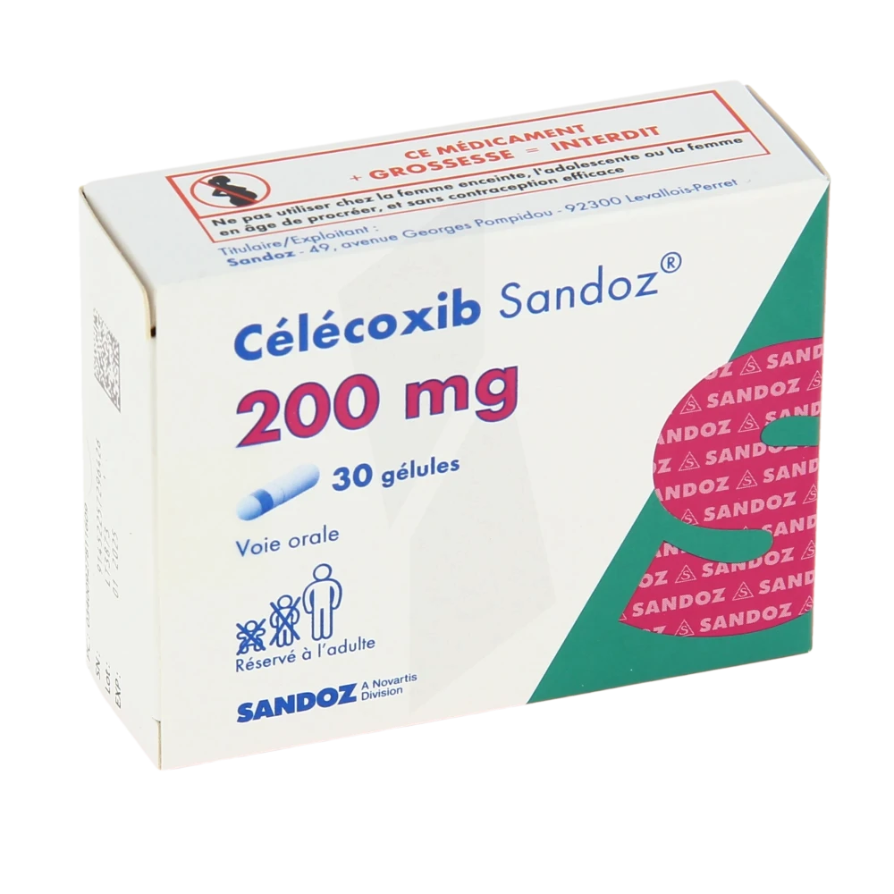Celecoxib Sandoz 200 Mg, Gélule