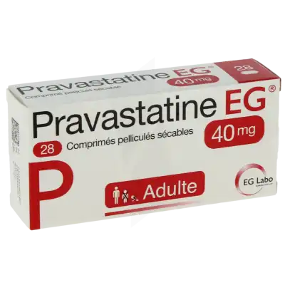 Pravastatine Eg 40 Mg, Comprimé Pelliculé Sécable à Abbeville