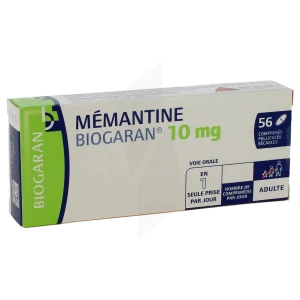 Memantine Biogaran 10 Mg, Comprimé Pelliculé Sécable